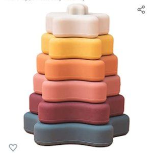 Baby Toy - Silicone Stacking Toy, Star Shaped